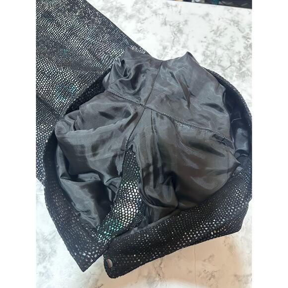 VTG Maxima Wilsons Leather Biker Pants 10 Black Textured Moto Grunge Whimsygoth - Picture 7 of 8